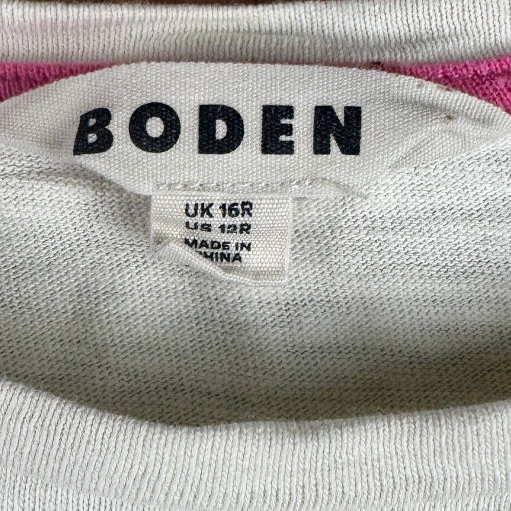 Boden Paulina Stripe T Shirt Dress Stripe Longline Size 12 - Picture 2 of 3